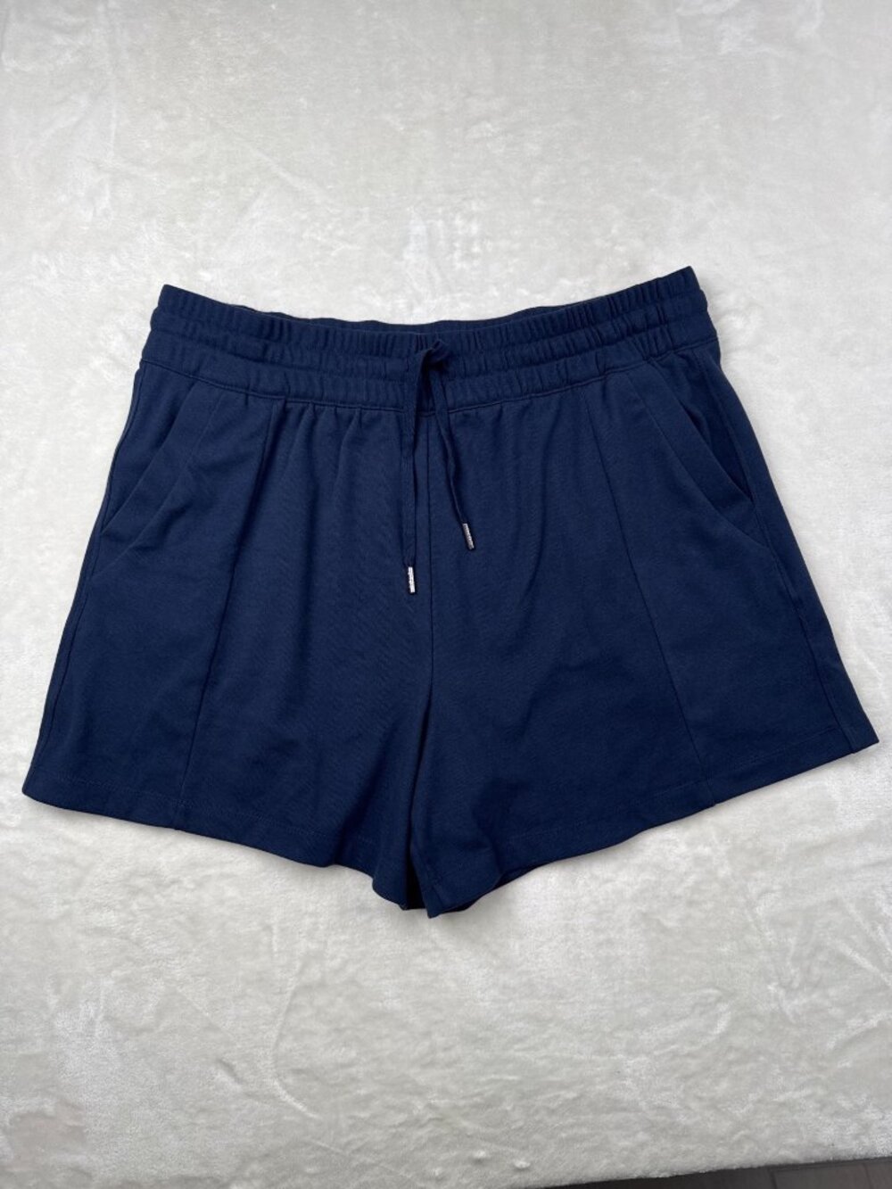 BCBG Womens Navy Blue Elastic Waist Pull-On Shorts XL Polyester Blend